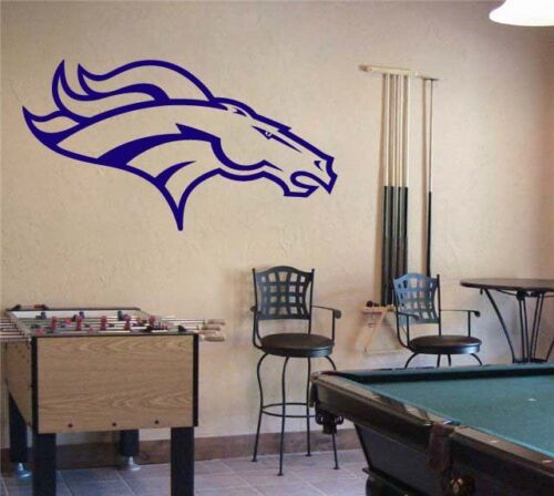 Adesivo murale vinile calcio Denver Broncos decalcomania 48"w x 28"h