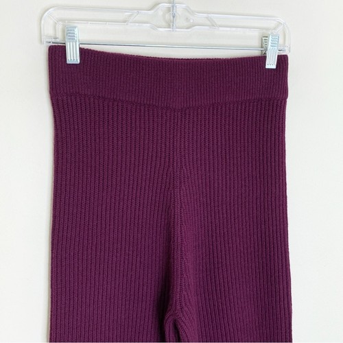 NEU The Sei Rippstrick Hose (Gr. S) weites Bein Wolle Kaschmir Mischung Pflaume Burgund - Bild 4 von 12