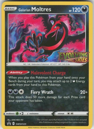 Pokemon Galarian Moltres - (Prerelease) SWSH125 SWSH: Sword & Shield Promo Cards - Picture 1 of 2