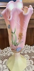 Fenton Burmese Sea Dreams Seahorse FAGCA 2006 Handkerchief Drop Vase NIB
