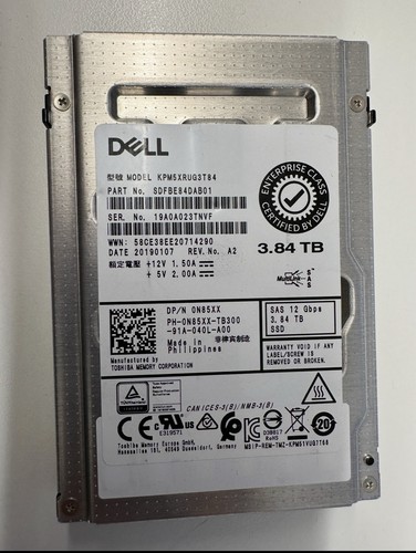 Dell 3.84TB SAS 12Gbps Enterprise SSD KPM5XRUG3T84 SDFBE84DAB01 - Picture 16 of 16