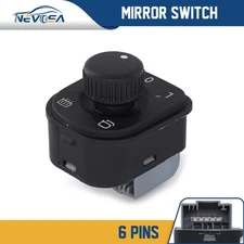 Side View Mirror Switch Knob w/Heat & Fold for Volkswagen CC Tiguan 1K0959565J