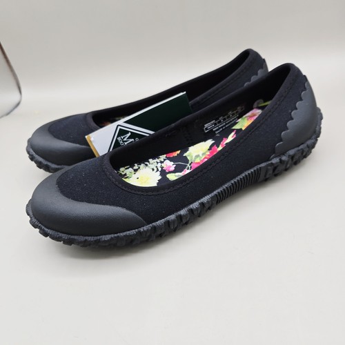 Original Muck Boot Co. Negro Floral Mujer Talla 6 Ballet Plano Sin Cordones Zapato - Imagen 3 de 7