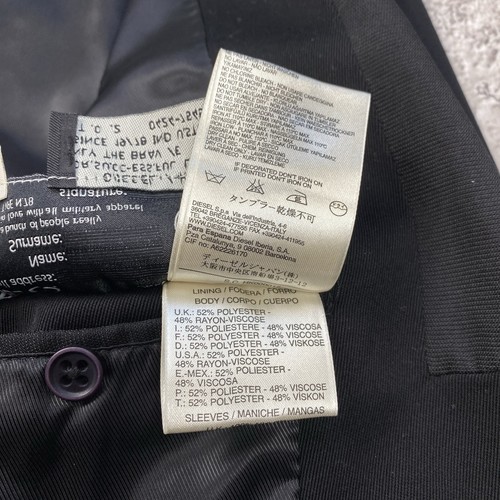 Diesel Classic Herren Smoking Baumwolle Blazer Sakko Größe M schwarz  - Bild 11 von 11