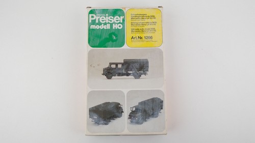 Preiser H0 1266 coche autoescuela protección federal de fronteras BGS, Mercedes-Benz LA 911/42 | Zustand: Gebraucht