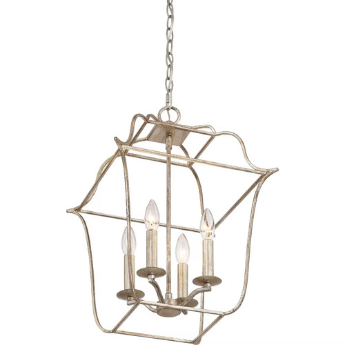 Quoizel GLY5204CS Gallery 14" 4-Light Foyer Chandelier in Century Silver Leaf - Picture 3 of 3