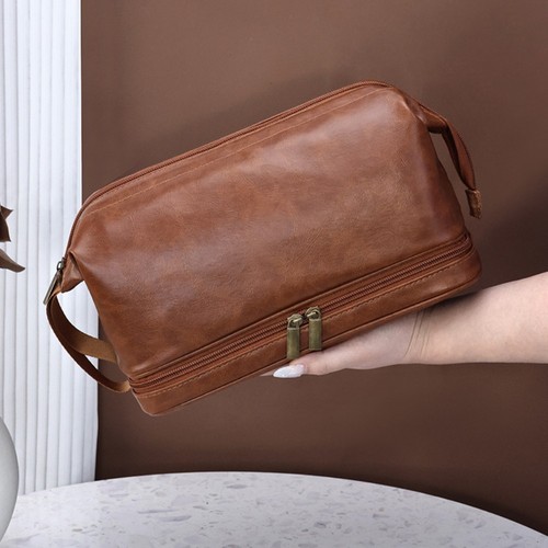 PU Leather Toiletry Bag Large Capacity Cosmetic Bag New Handbag Travel - Picture 5 of 12