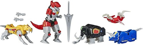Power Rangers Includes 5 Dinozord Mighty Morphin Dino Megazord Mega Pack Robot - Picture 5 of 6