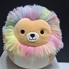 Squishmallows Leonard the Lion 8" Rainbow Mane Kellytoy Plush Stuffed Animal