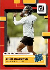 2022 Donruss Chris Oladokun #376 Red Press Proof Pittsburgh Steelers 16I