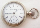 ANTIQUE 18s ELGIN GRADE 96 7 JEWEL SILVERODE POCKET WATCH PARTS/REPAIR