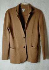 J. Crew Camel Tan Schoolboy Preppy 2 Button Blazer Sweater Cardigan Size XS