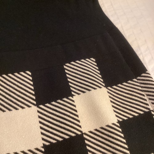 Ralph Lauren Black & White Cotton Blend Knit Pull on Dress Sz M Career Staple - Picture 6 of 8