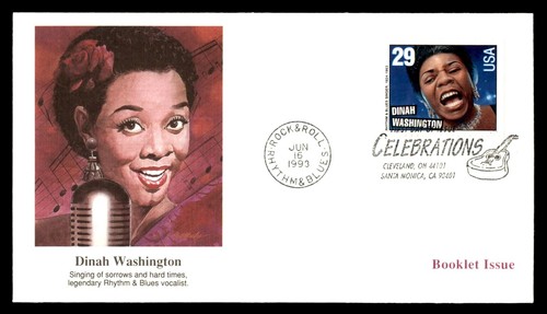 MayfairStamps US FDC 1993 Ohio Dinah Washington Rhythm & Blues Fleetwood First D