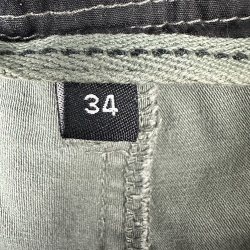 Industrie Men's Military Style Cargo Shorts Size 34 W36" Khaki Green 6 Pockets - Picture 9 of 12