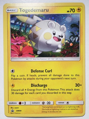 PROMO HOLO Togedemaru SM09 VLP - Sun Moon Pokemon Card - match Art