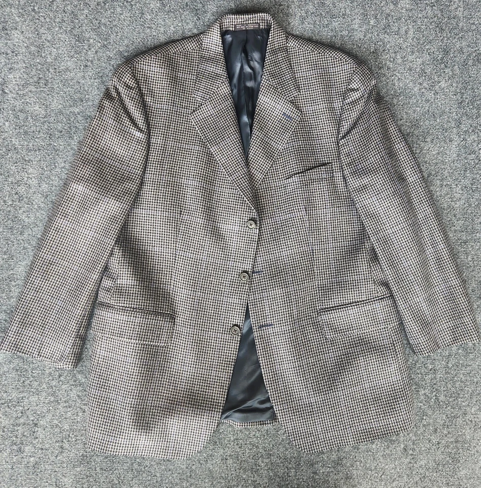 Vintage Chaps Ralph Lauren Sports Coat Blazier 3 Button Men's 46R Silk Wool - Image 2 of 4