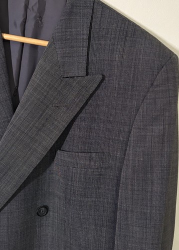 Vintage DAKS Jermyn Street New Zealand Merino Wool Blazer Mens 50 Grey Jacket - Picture 2 of 19