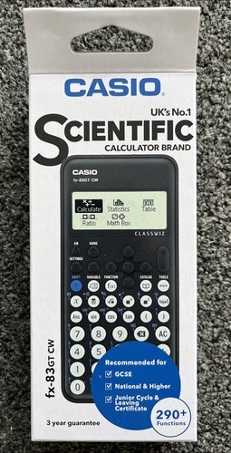 Casio Calculator School Scientific ClassWiz GCSE School Exam FX-83GT BLACK - Picture 1 of 6