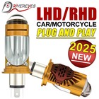 2X H4 9003/HB2 Led Headlight Canbus High Power Car Motorcycle 6500K White Lamps