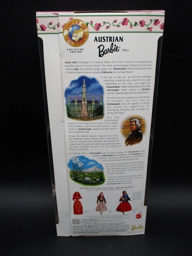 NRFB 1998 AUSTRIAN BARBIE Doll #21553 Dolls of the World European Fashion Doll - Picture 2 of 7