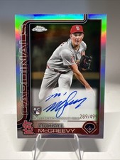 2025 Topps Chrome-Rookie Autographs Michael McGreevy #RA-MMC Refractor /499 RC