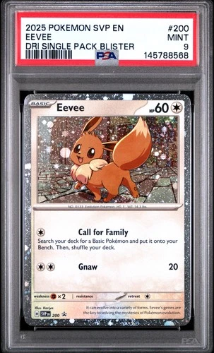 2025 POKEMON SVP PROMO DESTINED RIVALS SINGLE PACK BLISTER #200 EEVEE PSA 9