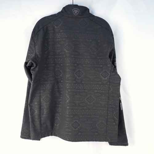 Ariat Logo 2.0 Softshell Jacket In Phantom Embossed Gray - Men's Size Medium - Picture 2 of 13