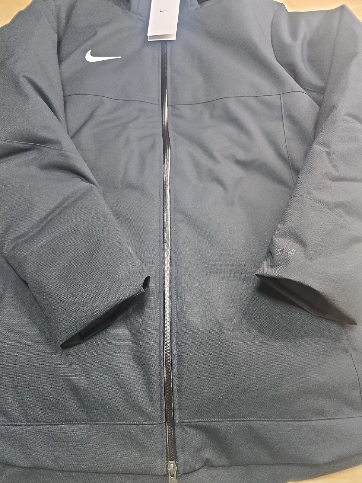 Nike 550 Duck Down Parka Winter Coat BLACK Men's Large DJ6526-010 - product detail image 2