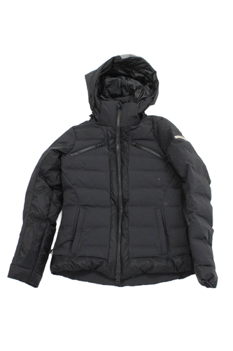 Capranea Girls Multi-Pocket High Neck Long Sleeve Puffer Coat Black Size 8