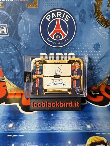 Topps Paris Exhibition Dual Autograph On Card Vitinha & João Neves /10