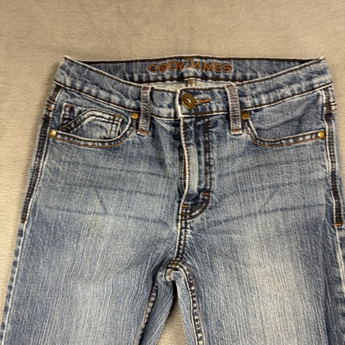 Cody James Boys Jeans Straight Leg Embroidered Pockets Adjustable Fade 16 - Picture 6 of 9