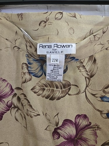 Vtg 90s Floral Aline Midi Skirt Plus Size22w Cottagecore Floral Romantic Rayon - Picture 8 of 9