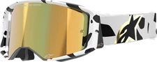 ALPINESTARS GOGGLES Supertech Goggle - Corp - White - ABS Fits Vision - Gold