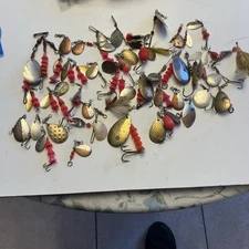 Large Lot Of Vintage Salmon Spinner Lures Luhr Jensen, Les Davis Etc.