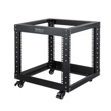 OCEANHUG OF5509 9U Open Frame Server Rack with Casters- Heavy Duty 4 Post