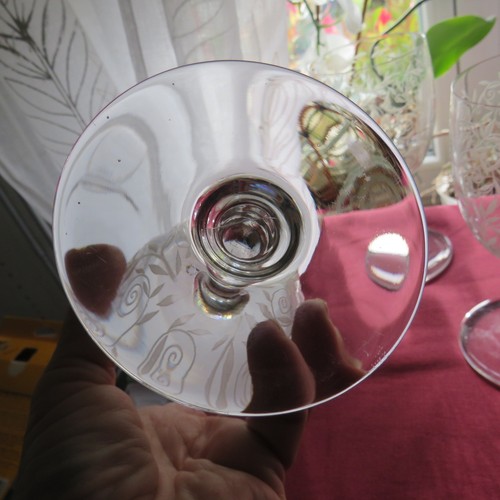 6 verres à eau en cristal gravé de Baccarat modèle riviera 15,8 cm - Picture 11 of 14