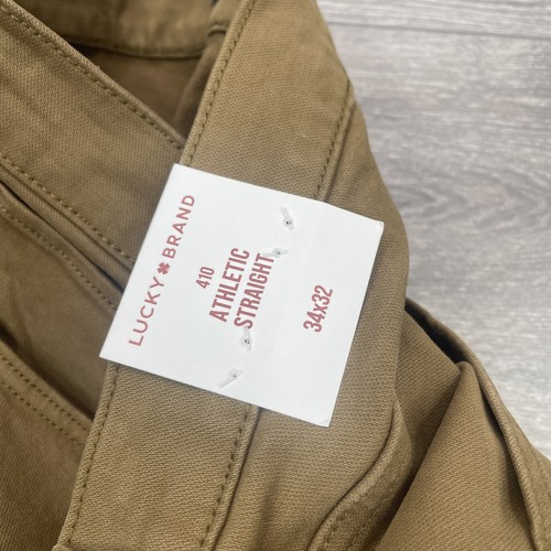 Lucky Brand Pants Mens 34x32 Brown 410 Athletic Straight Advanced Stretch New - Picture 13 of 21