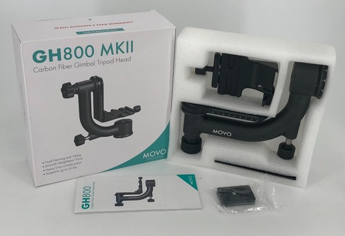 GH800 MKII Carbon Fiber Professional Gimbal Tripod Head with Long and Short A...
