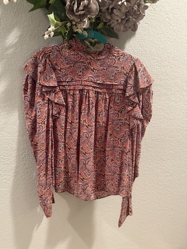 Ulla Johnson Arda Seidentop Paisleymuster Größe 4 - Bild 7 von 7