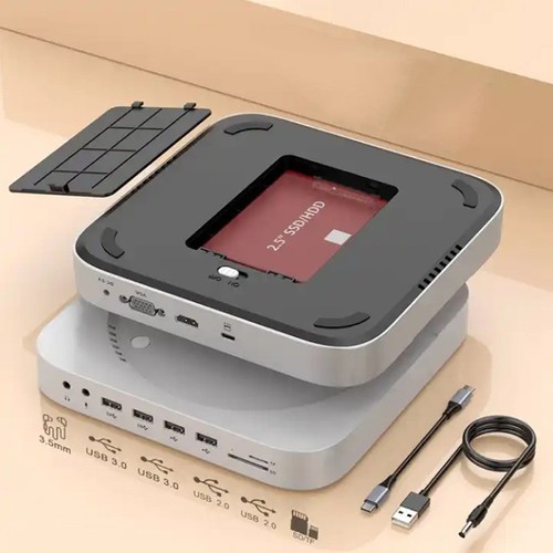 Multi Port f??r Mac Mini Dock mit 4K USB A und C f??r nahtlosen Einsatz - Afbeelding 10 van 12