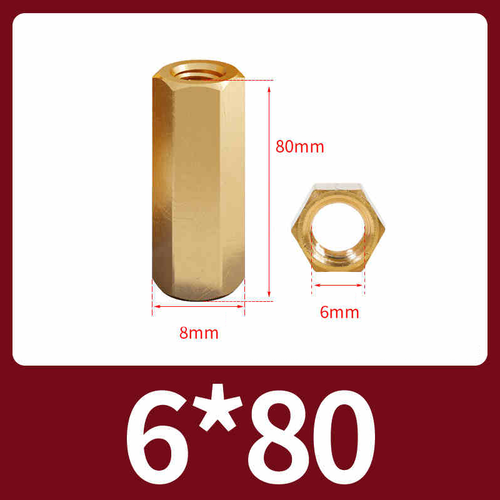Long Hex Connection Nuts Brass Thread Sleeve Standoffs Pillars Spacers M2-M6 - Picture 134 of 134
