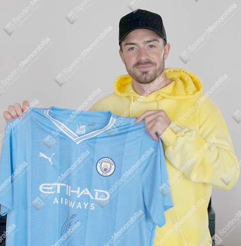 Framed Jack Grealish Signed Manchester City Shirt: Home, 2023-24 - Compact - Picture 2 of 4
