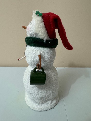 2018 Byers' Choice Schneemann Figur Weihnachten Lebkuchen Becher 9 Zoll Handarbeit - Bild 5 von 8