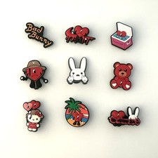 9 Pcs Bad Bunny Shoe Decoration Charms For Crocs Accessories For Crocs  Bags