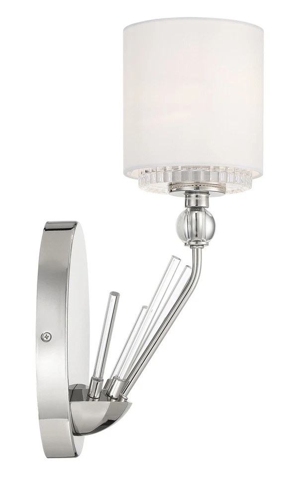 Aplique de pared Metropolitan N7381 Sutton 16" de alto - níquel Foto 2 de 4