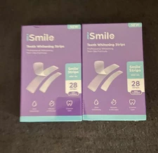 iSmile Teeth Whitening Strips 2 Pack 28 Strips per Box EXP 07/2027