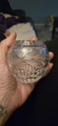 waterford cut crystal bowl type tea candle light, heavy small candle holder