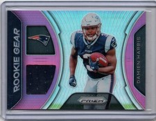 2019 Panini Prizm DAMIEN HARRIS RC Rookie Gear Jersey Relic Card Patriots