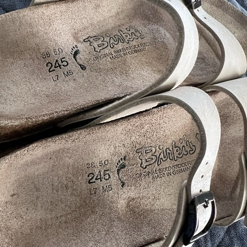 Birkenstock Sandalen Damen 7 Birki's Belmont hellbraun beige Leder Doppelriemen - Bild 6 von 13